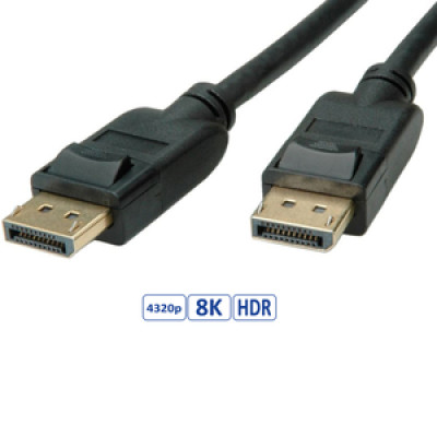 kabel DisplayPort , DP-DP M/M, 8K, 5.0m, crni